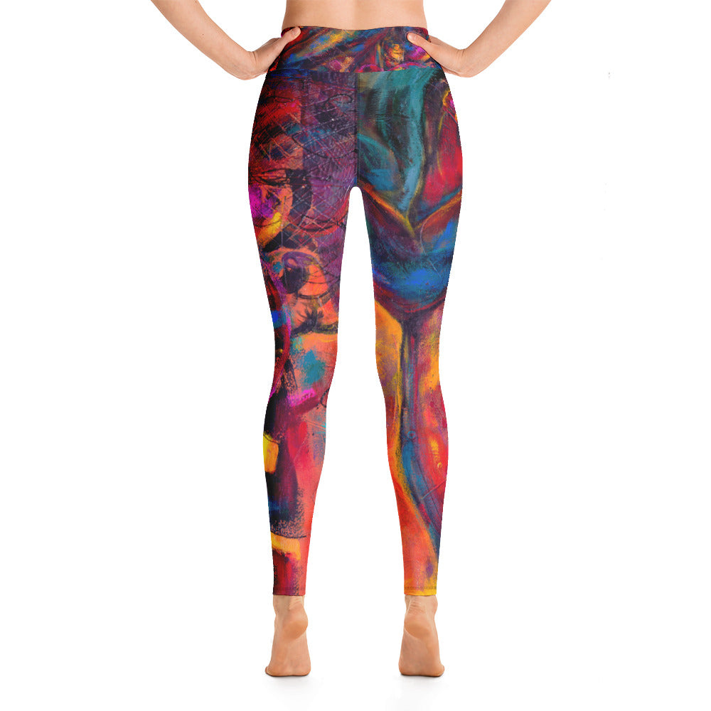 Sunburst with Deep Colors  Women's Fine Art High-Waist Leggings – Debbie  Dannheisser Threads