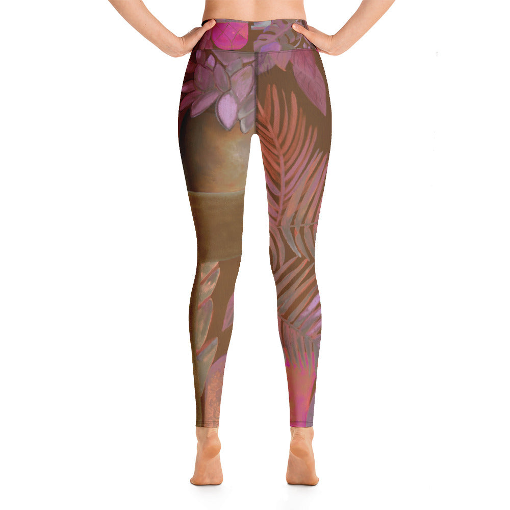 Foliage Browns | Women's Fine Art High-Waist Leggings