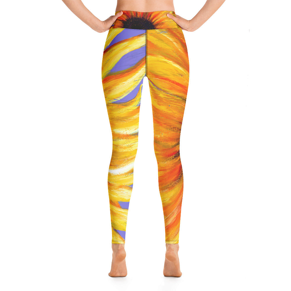Big Sunflower | Women's Fine Art High-Waist Leggings