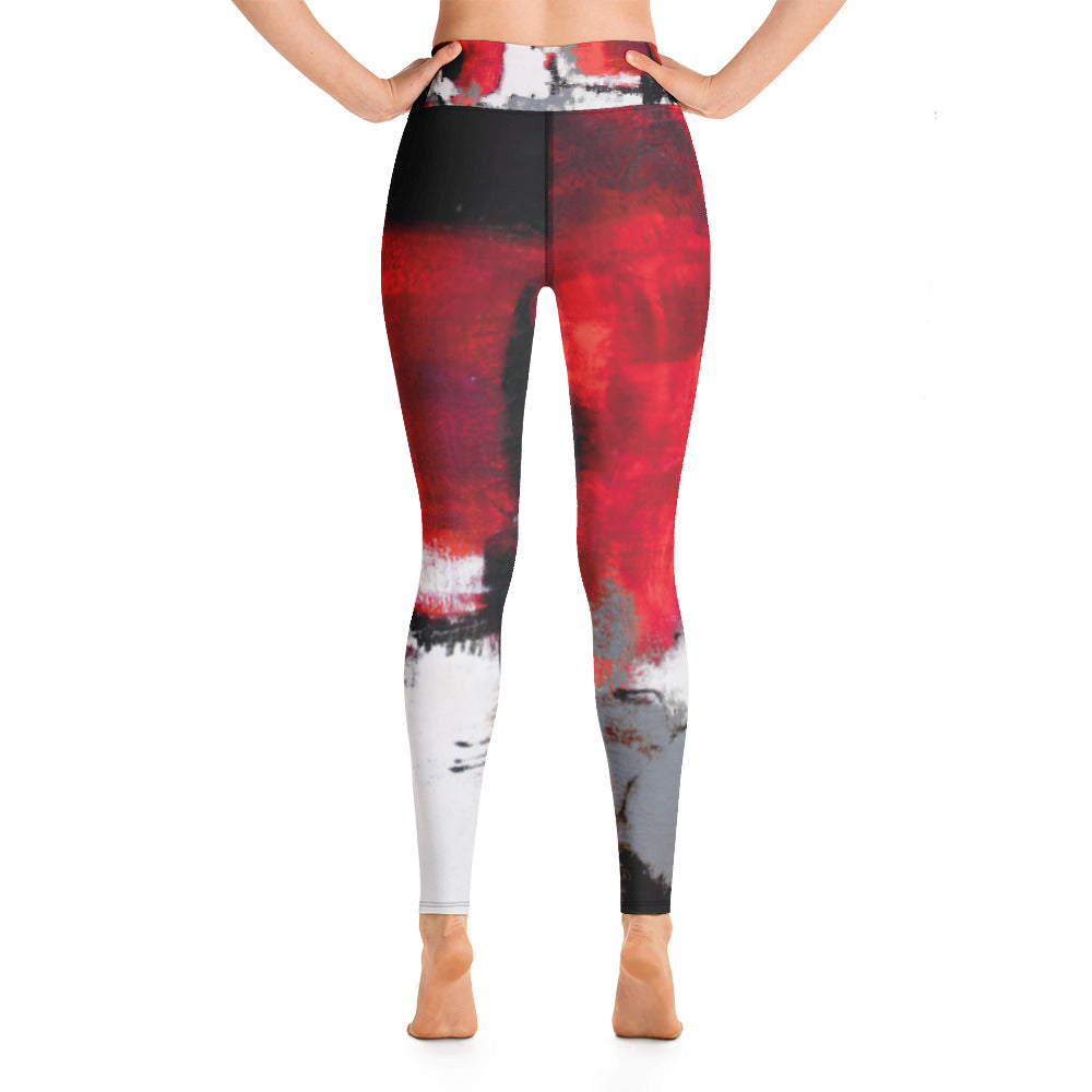 Abstract Woman Black and White | Women's Fine Art High-Waist Leggings