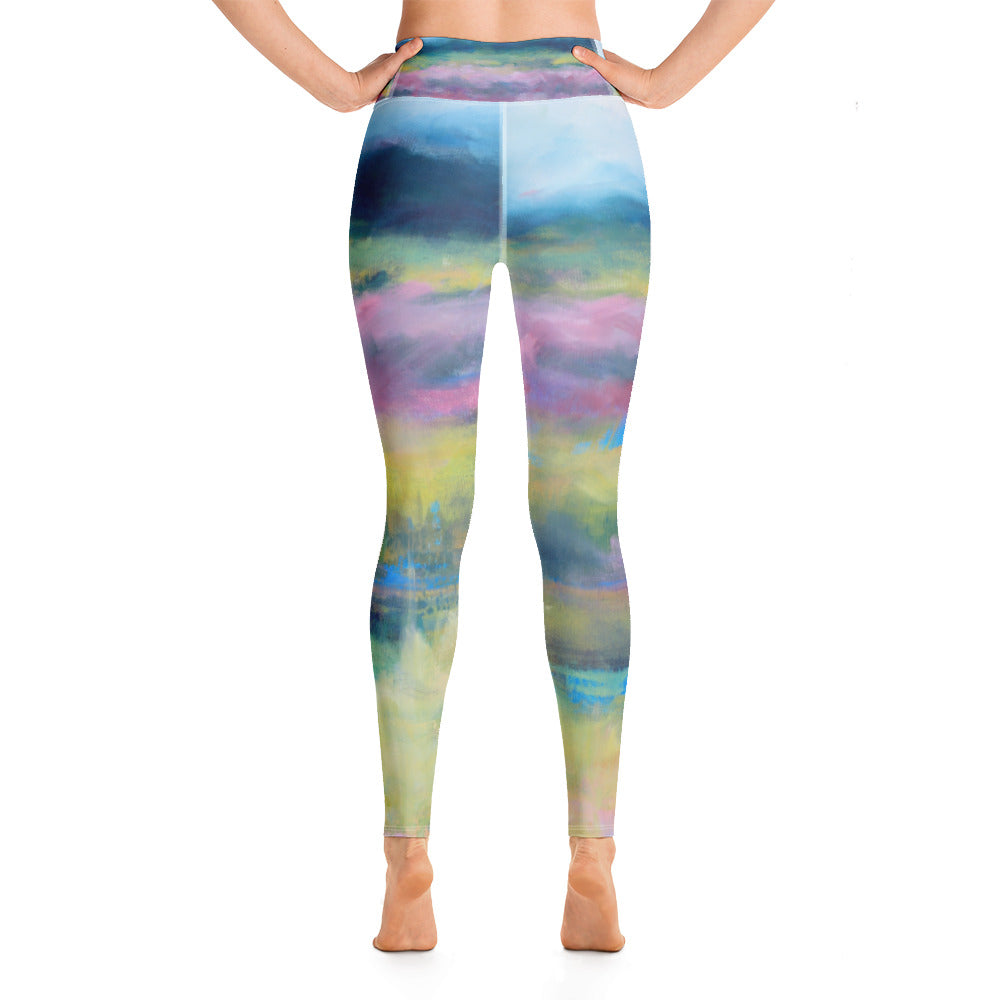 Celery Fields | Women's Fine Art High-Waist Leggings