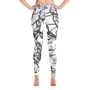 Black & White Butterfly | Women's Fine Art High-Waist Leggings