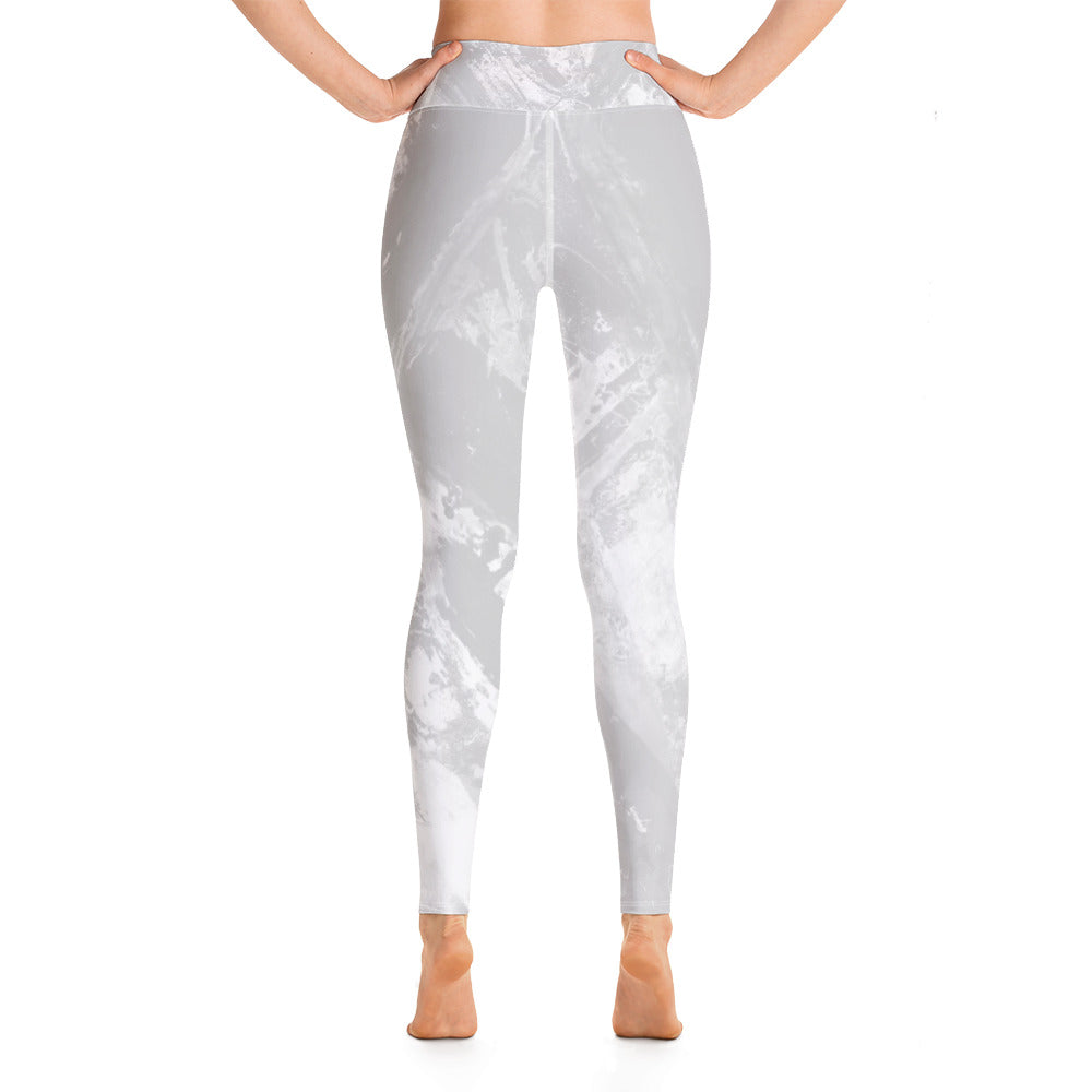 Courageous Pale Grey | Women's Fine Art High-Waist Leggings
