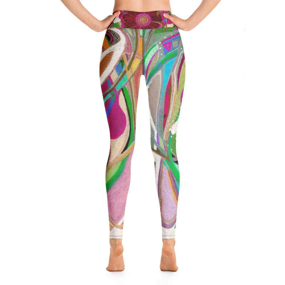 Nicole's Abstract III | Women's Fine Art High-Waist Leggings