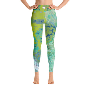 Fluid Lime BBBS | Women's Fine Art High-Waist Leggings