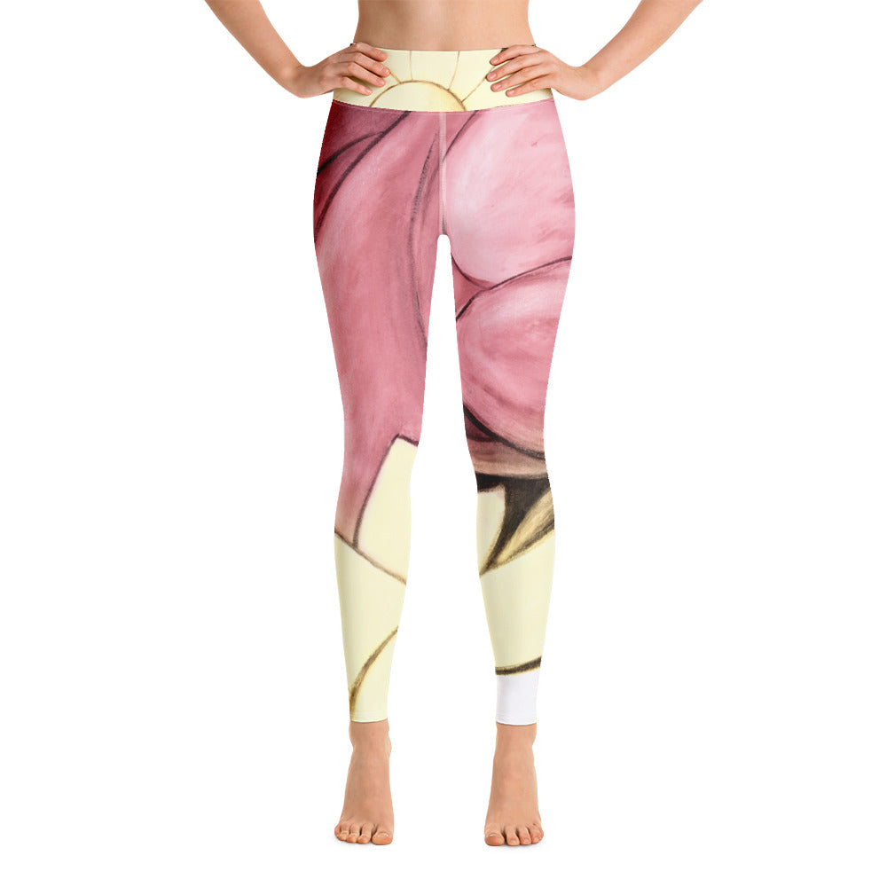 Flower Abstract | Women's Fine Art High-Waist Leggings