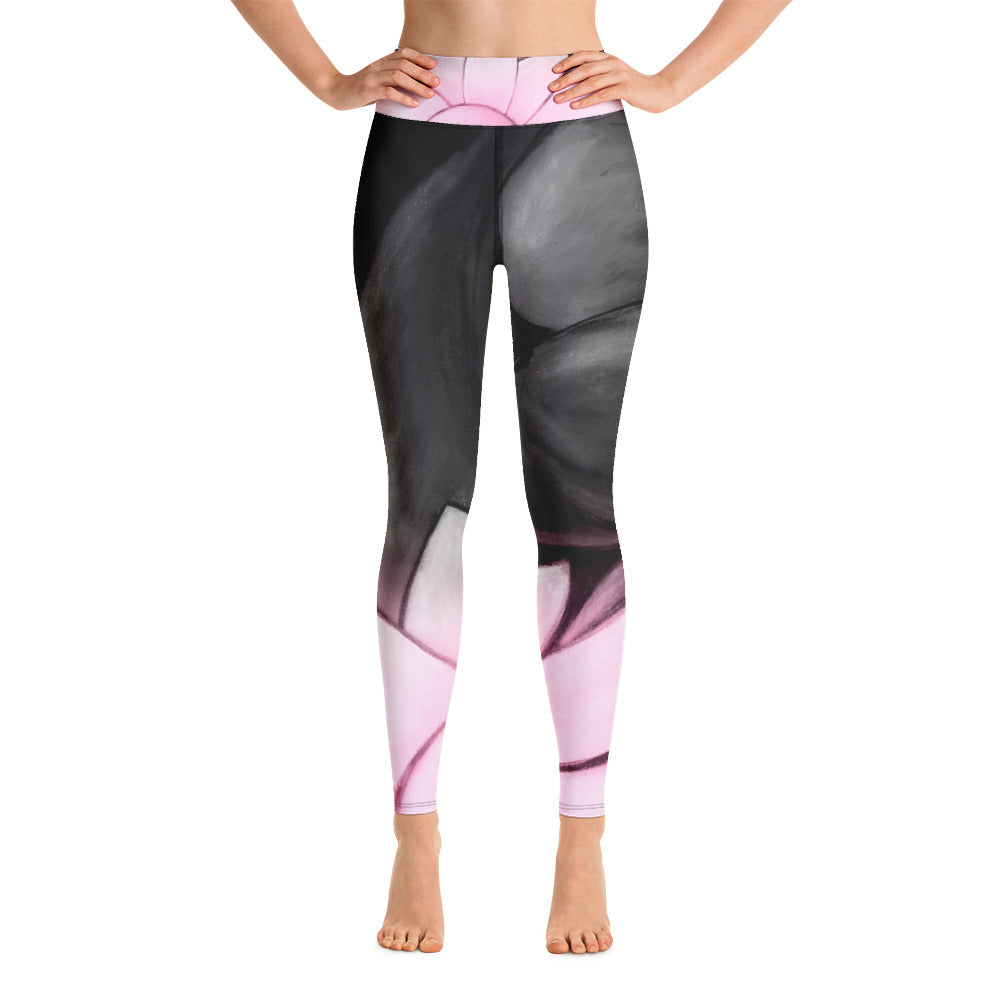 Flower Abstract | Women's Fine Art High-Waist Leggings