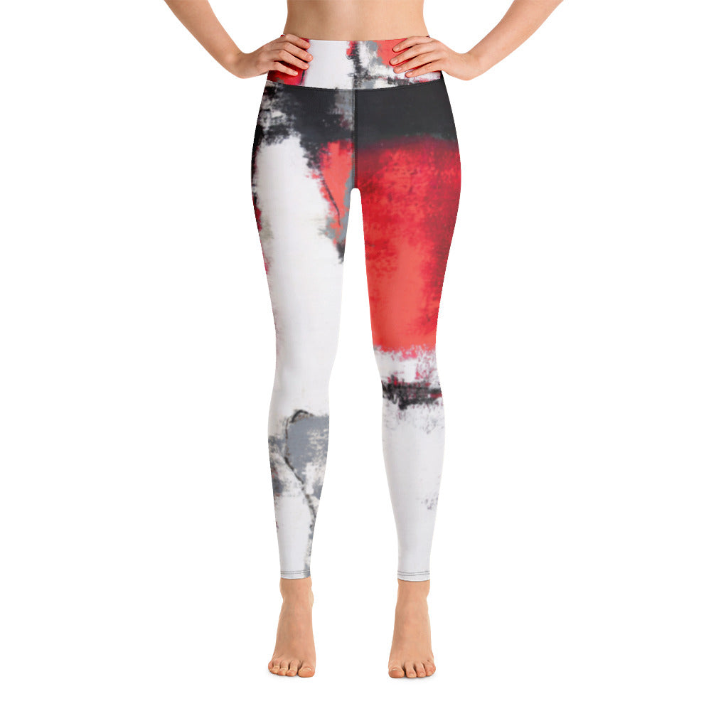 Abstract Woman Black and White | Women's Fine Art High-Waist Leggings