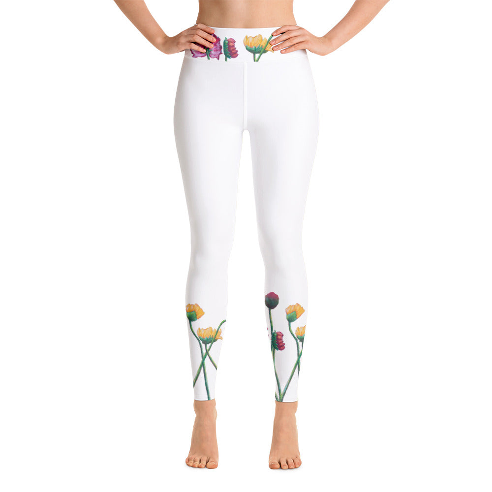 Flower Series | Women's Fine Art High-Waist Leggings