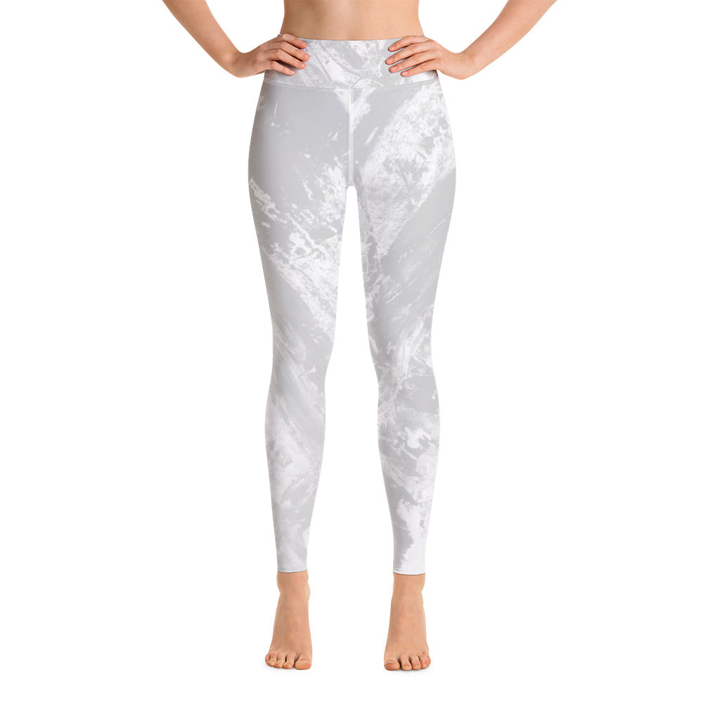 Courageous Pale Grey | Women's Fine Art High-Waist Leggings