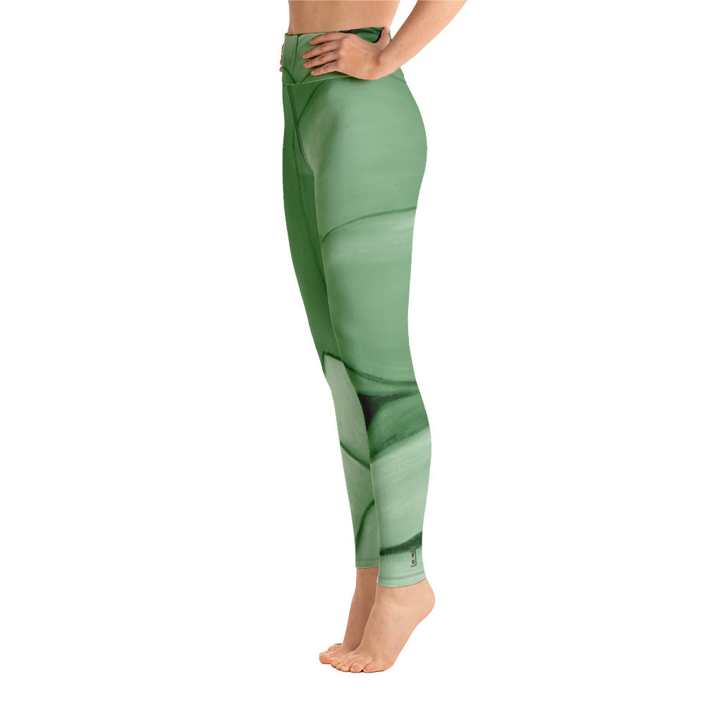 Flower Abstract | Women's Fine Art High-Waist Leggings