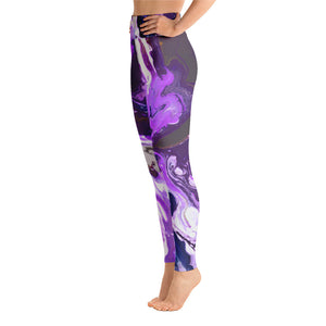 Fluid Purple | Women's Fine Art High-Waist Leggings