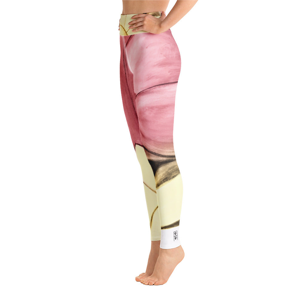 Flower Abstract | Women's Fine Art High-Waist Leggings