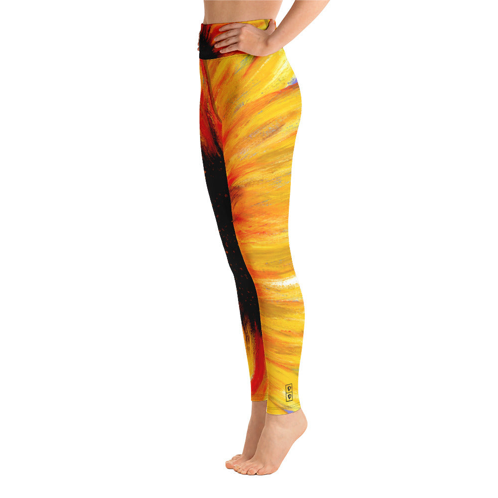 Big Sunflower | Women's Fine Art High-Waist Leggings