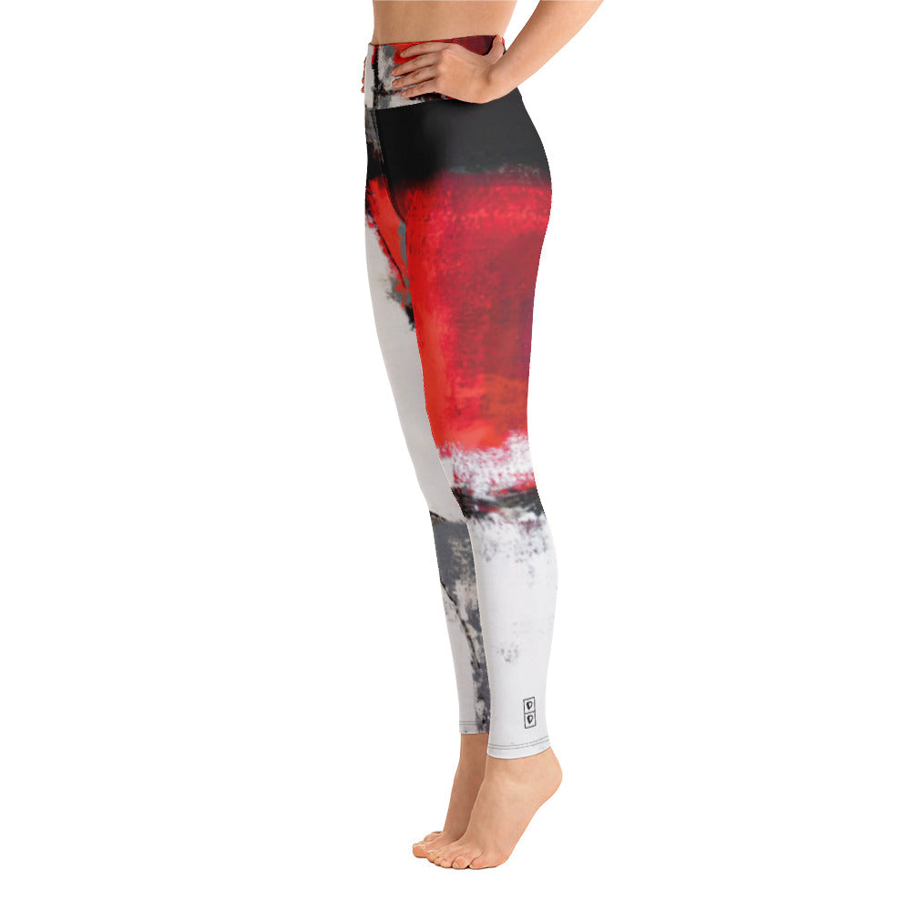 Abstract Woman Black and White | Women's Fine Art High-Waist Leggings