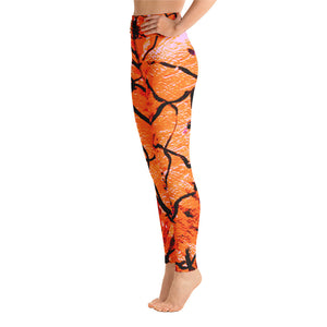 Orange Butterfly | Women's Fine Art High-Waist Leggings
