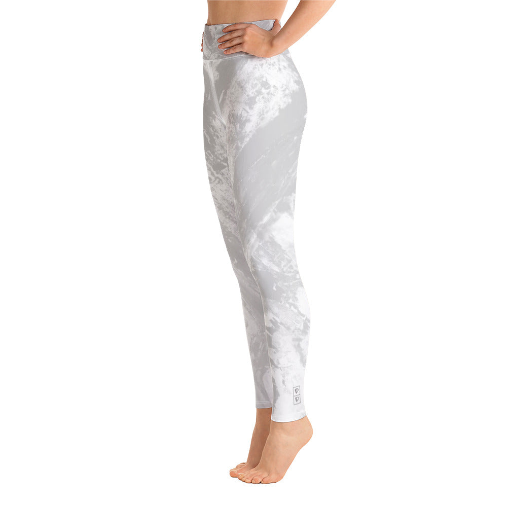 Courageous Pale Grey | Women's Fine Art High-Waist Leggings