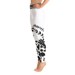 Flowers Silhouette | Women's Fine Art High-Waist Leggings