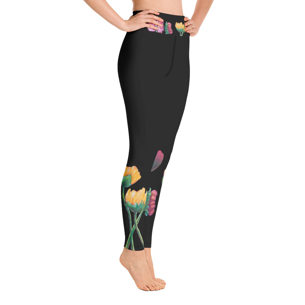 Flower Series | Women's Fine Art High-Waist Leggings