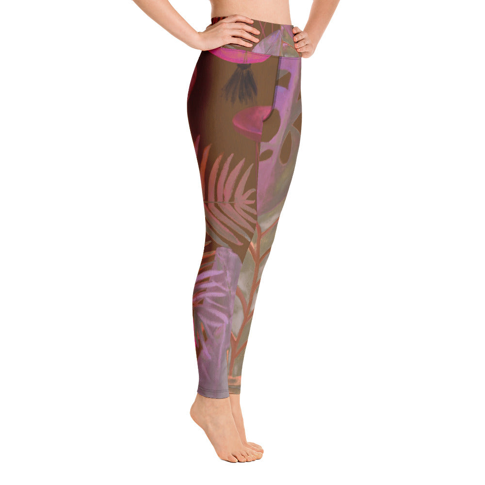 Foliage Browns | Women's Fine Art High-Waist Leggings