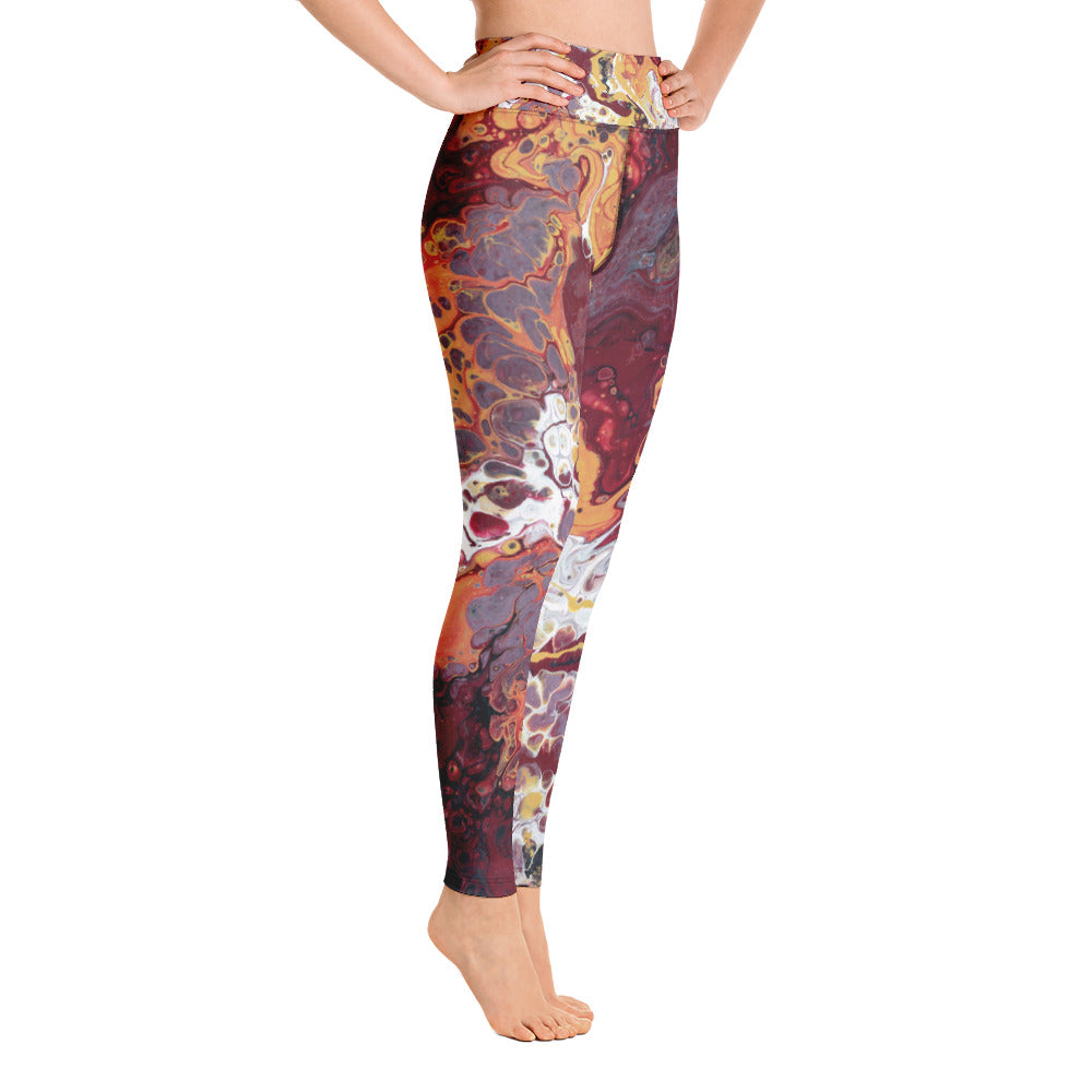 Fluid Noles Love - Fall Edition | Women's Fine Art High-Waist Leggings