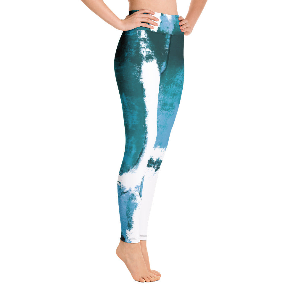 Abstract Woman Winter Edition | Women's Fine Art High-Waist Leggings