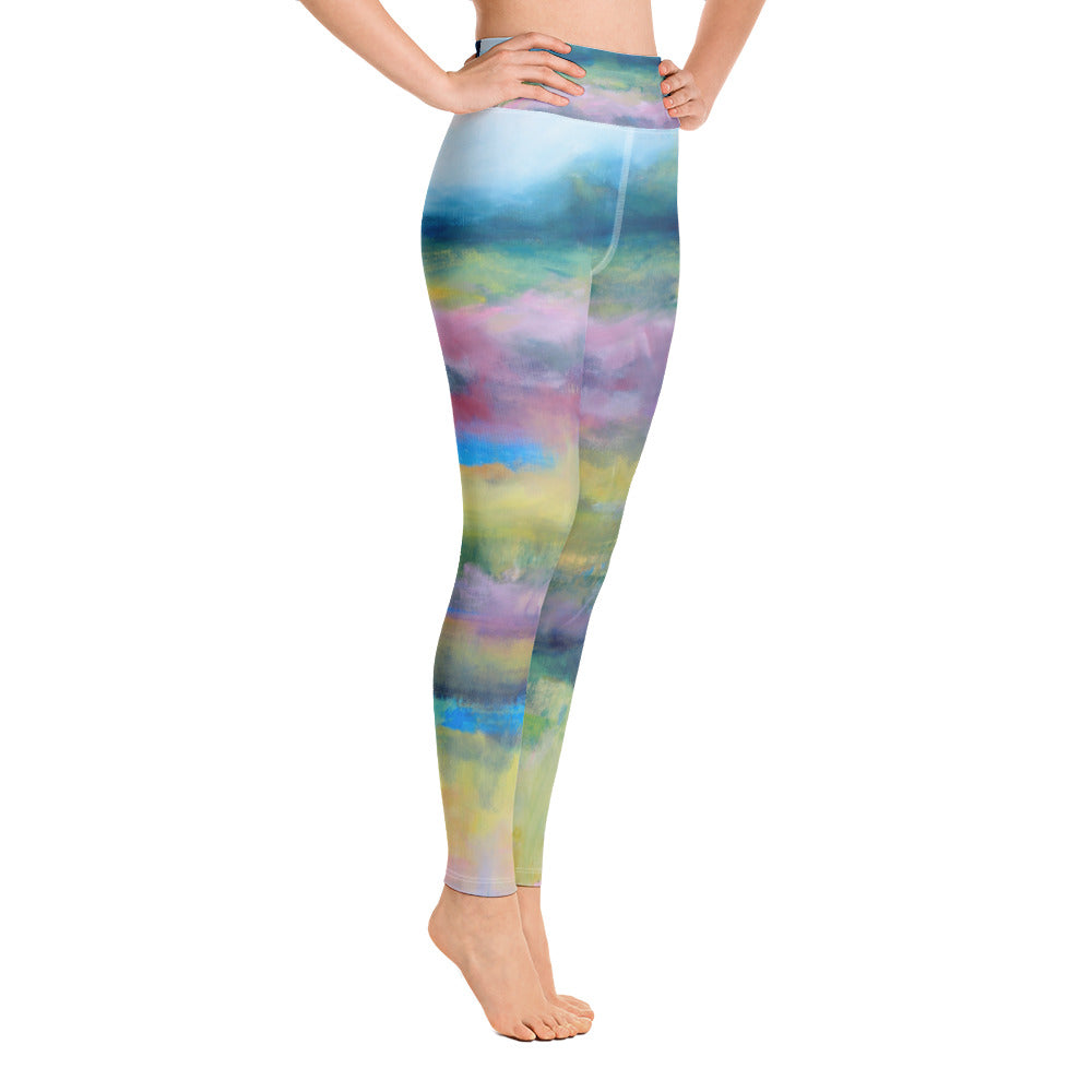 Celery Fields | Women's Fine Art High-Waist Leggings