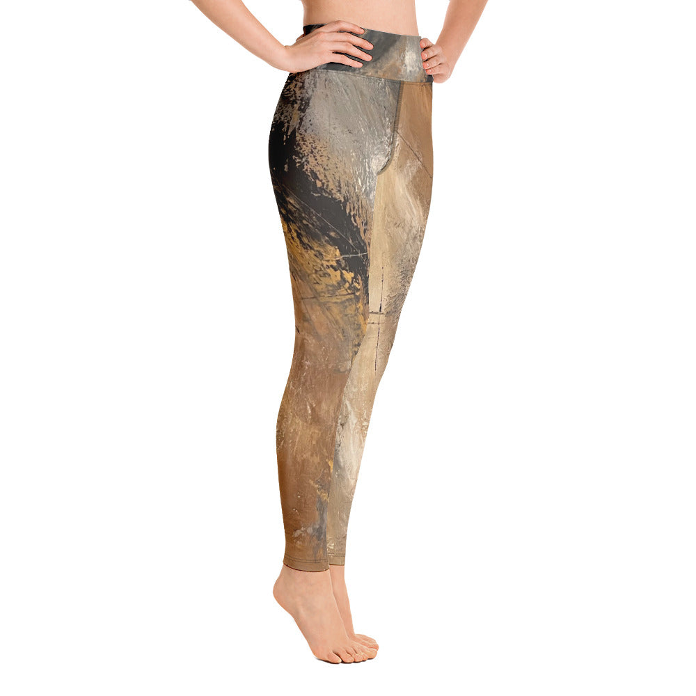 Earth Abstract | Women's Fine Art High-Waist Leggings