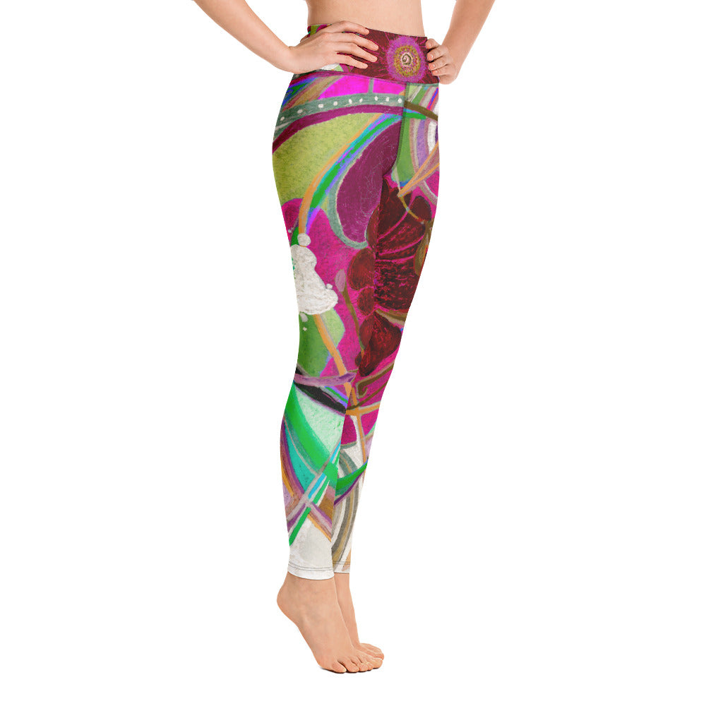 Nicole's Abstract III | Women's Fine Art High-Waist Leggings