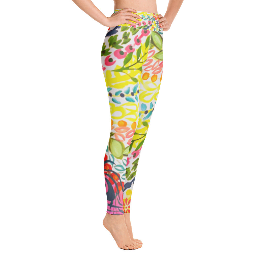 Summer Floral | Women's Fine Art High-Waist Leggings