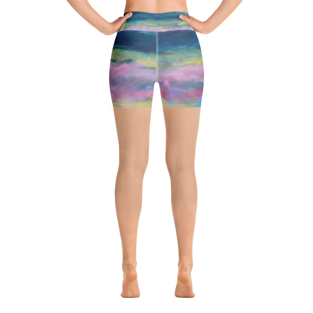 "Celery Fields" Yoga Shorts