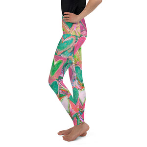 "Hearts without Borders" Pink & Green Kid's Leggings