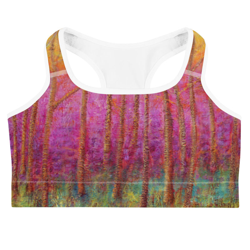 Fuchsia Trees | Women's Fine Art Sports Bra