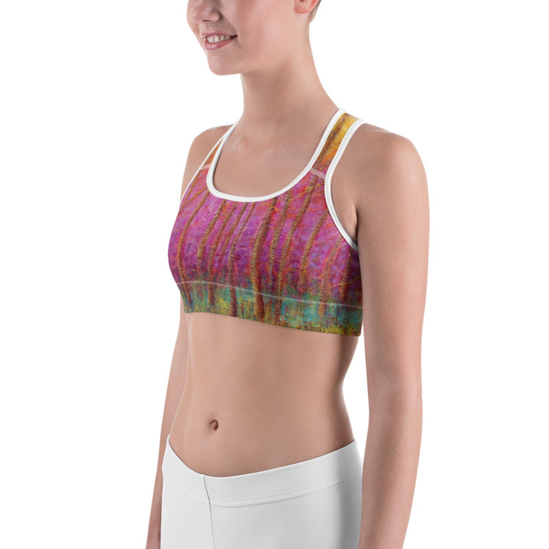 Fuchsia Trees | Women's Fine Art Sports Bra