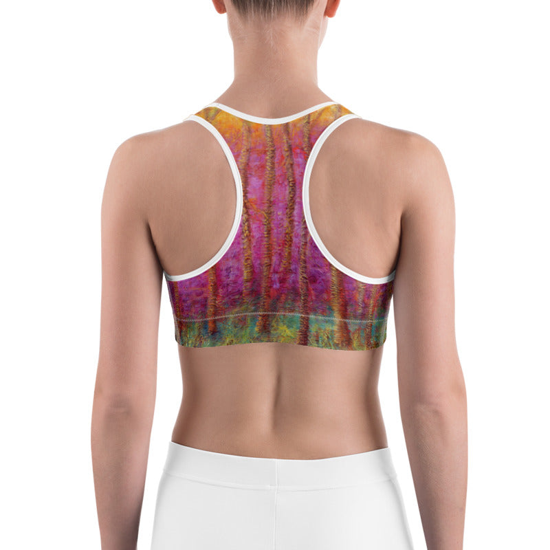 Fuchsia Trees | Women's Fine Art Sports Bra