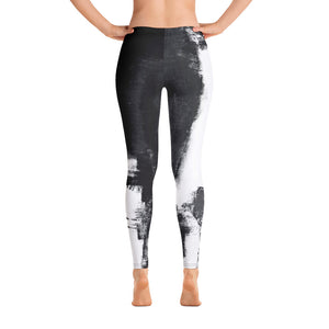 Abstract Woman Black and White | Women's Fine Art Regular-Waist Leggings