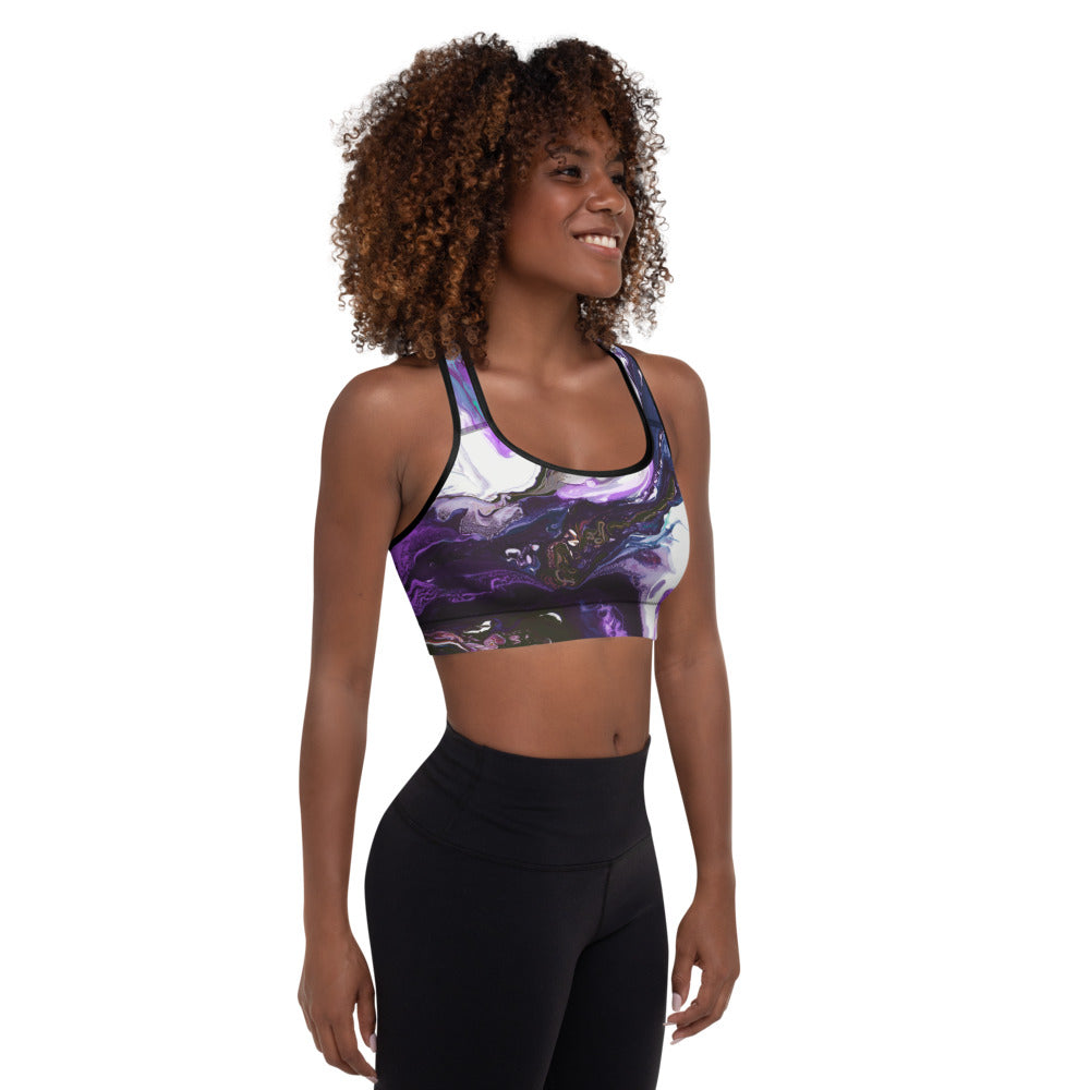 Fluid Purple | Women's Fine Art Padded Sports Bra