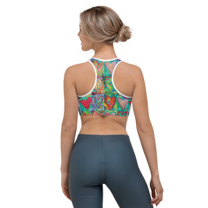 Hearts Without Borders | Women's Fine Art Sports Bra