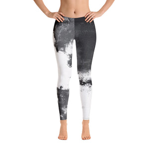 Abstract Woman Black and White | Women's Fine Art Regular-Waist Leggings