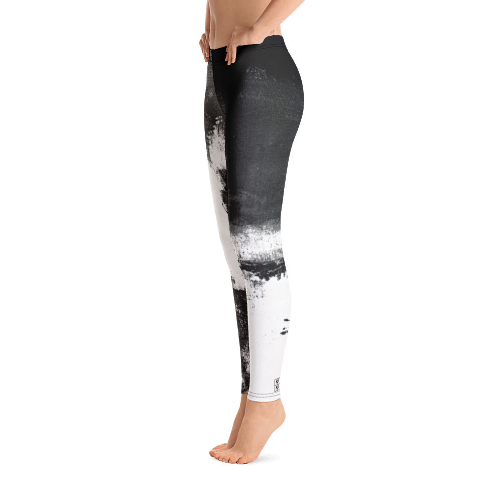 Abstract Woman Black and White | Women's Fine Art Regular-Waist Leggings