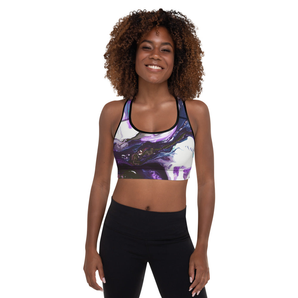 Fluid Purple | Women's Fine Art Padded Sports Bra